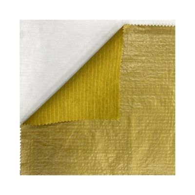 Glanzendes metallbeschichtetes Gewebe Gridstop Nylon für Modeaccessoires-Taschen Handtaschen Tote