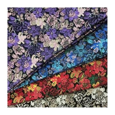 Kleur Luxus Brokat Stoff 260gm Jacquard Metallisch 100% Polyester