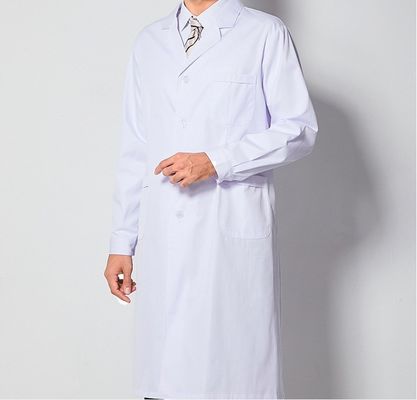 65% Polyester 35% Baumwolle Bleichmittel Weiß wasserdicht Labormantel/Arbeitsbekleidung/Uniform für Labormantel