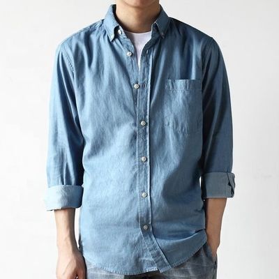 Plaids Muster 21s 100% Baumwolle Imitat Denim dünnes Hemd Denim gestrickt für Hemd gut