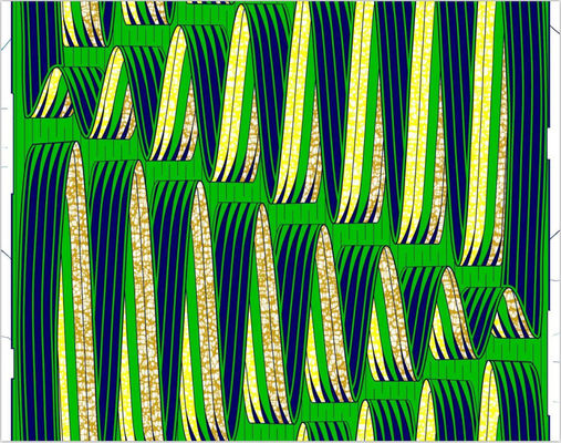 100% Baumwolle, afrikanisches Wachsgewebe für Kleidung Custom Woven Ankara Design Wachsdruck