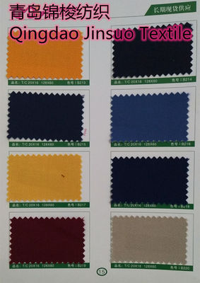 Polycotton Twill Arbeitskleidung Stoffe mit Fleckenbekämpfungsmittel 80/20 21*21 190GSM in Stocklot