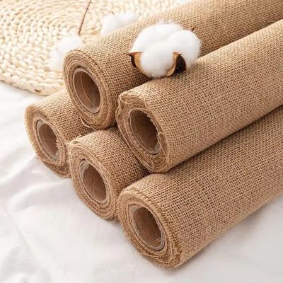 Mittleres Gewicht 60 Zoll benutzerdefiniertes gefärbtes Burlap Stoff Farbstoff 100% Jute Stoff Roll für Komfort