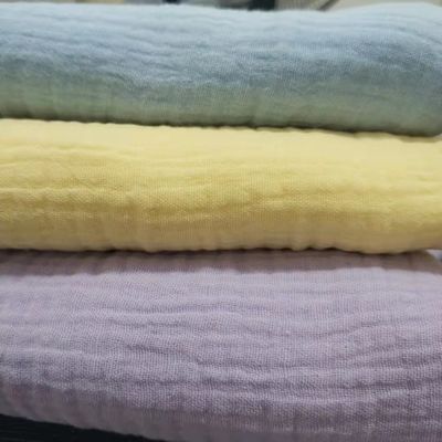 100% Baumwolle Muslin Gase Stoff für Baby Decke und Pyjama Solid Style