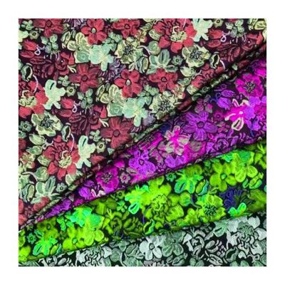 100% Polyester Metall Jacquard Brocade Stoff in Vorrat Farbe für Ihre Anforderungen