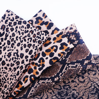 4Way Stretch Denim Stoff Druck schnell trocknen und mit Leopard Muster