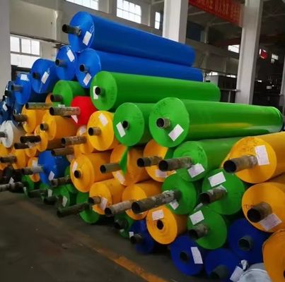 Hohe Sichtbarkeit 150GSM 100% Polyester Twill Tarpaulin Wasserdicht Wild verwendet Stoff