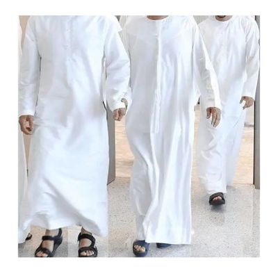 SLUB Stil 45*45 133*72 Gewebte einfache weiße Männer Arabische Kleidung Saudi Thobe muslimische Stoff